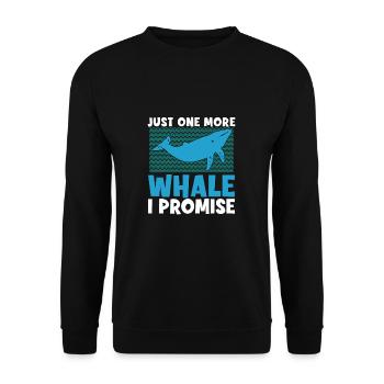 Whale watching another whale I promise a - Unisex Sweatshirt - black - Front - Alina (178cm) & Michal (187cm)