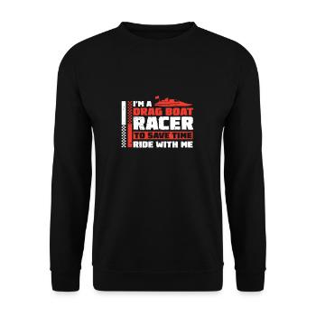 Fantastisches Dragboat-Rennen für einen - Unisex Pullover - Schwarz - Vorne - Alina (178cm) & Michal (187cm)