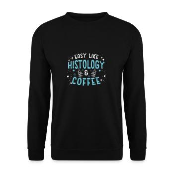 Facile comme une histologie amusante et du café Un histologiste - Sweat-shirt Unisexe - noir - Devant - Alina (178cm) & Michal (187cm)