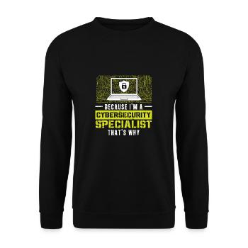 Humour de cyber sécurité amusante pour - Sweat-shirt Unisexe - noir - Devant - Alina (178cm) & Michal (187cm)