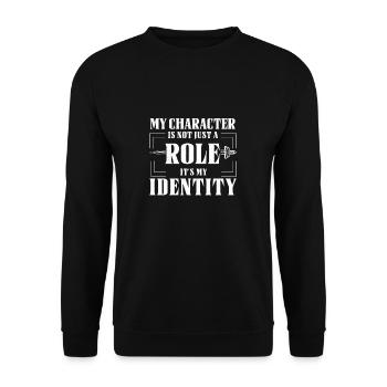 LARP Not Just A Role It's My Identity Funny - Unisex Sweatshirt - black - Front - Alina (178cm) & Michal (187cm)