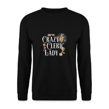 LARP Crazy Cleric Lady Funny Roleplaying Medieval - Unisex Sweatshirt - black - Front - Alina (178cm) & Michal (187cm)
