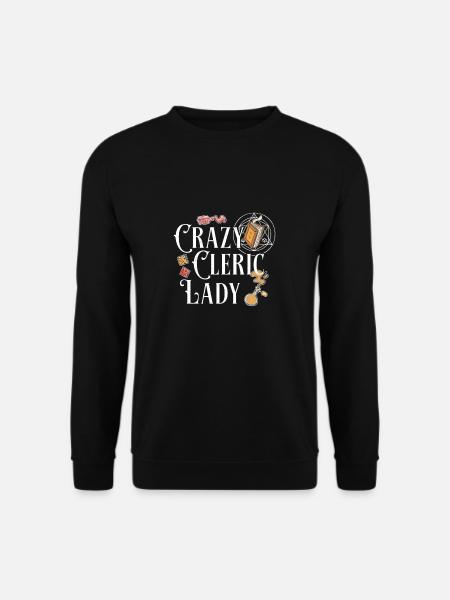 LARP Crazy Cleric Lady Funny Roleplaying Medieval - Unisex Pullover - Schwarz