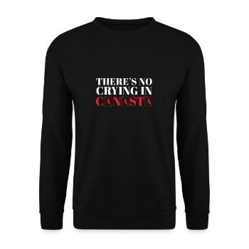 Lustiger Canasta-Spieler Im Canasta-Kartenspiel - Unisex Pullover - Schwarz - Vorne - Alina (178cm) & Michal (187cm)