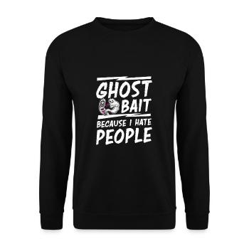 Drôle d’appât fantôme parce que je déteste les gens A - Sweat-shirt Unisexe - noir - Devant - Alina (178cm) & Michal (187cm)