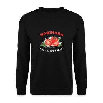 Funny Legal Marinara Tomato Pun An Italian Sauce - Unisex Sweatshirt - black - Front - Alina (178cm) & Michal (187cm)