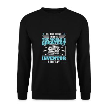 Sois gentil avec moi, je pourrais être un drôle - Sweat-shirt Unisexe - noir - Devant - Alina (178cm) & Michal (187cm)