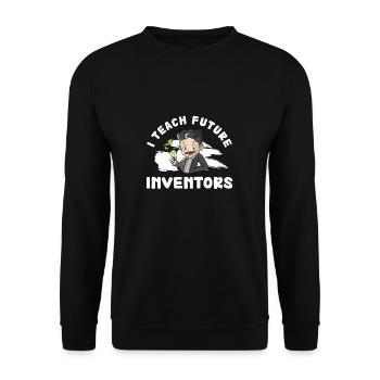 C’est drôle, j’enseigne aux futurs inventeurs pour - Sweat-shirt Unisexe - noir - Devant - Alina (178cm) & Michal (187cm)