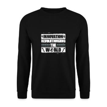 Cool Innovation Revolutionizing The World A Future - Unisex Pullover - Schwarz - Vorne - Alina (178cm) & Michal (187cm)