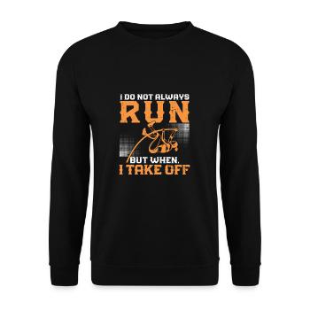 I Do Not Always Run Funny Pole Jumping - Unisex Sweatshirt - black - Front - Alina (178cm) & Michal (187cm)