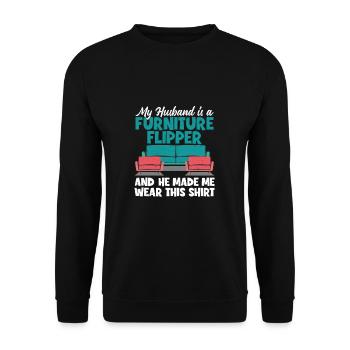 Awesome Furniture Flipping Business For A Flipper - Unisex Sweatshirt - black - Front - Alina (178cm) & Michal (187cm)