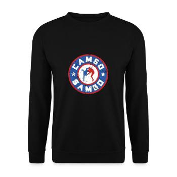 Cooles Sambo-Wrestling, russische Kampfkunst für - Unisex Pullover - Schwarz - Vorne - Alina (178cm) & Michal (187cm)
