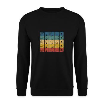 Vintage-Sambo-Kampfsport Russisches Wrestling Ein - Unisex Pullover - Schwarz - Vorne - Alina (178cm) & Michal (187cm)