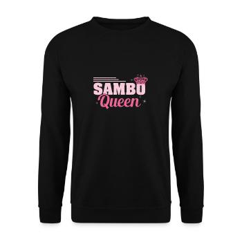 Fantastisches russisches Wrestling von Sambo Queen - Unisex Pullover - Schwarz - Vorne - Alina (178cm) & Michal (187cm)