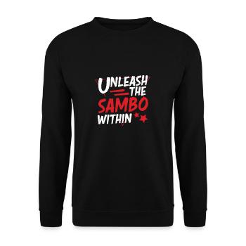 Génial Libérez le Sambo à l’intérieur pour le Sambo russe - Sweat-shirt Unisexe - noir - Devant - Alina (178cm) & Michal (187cm)