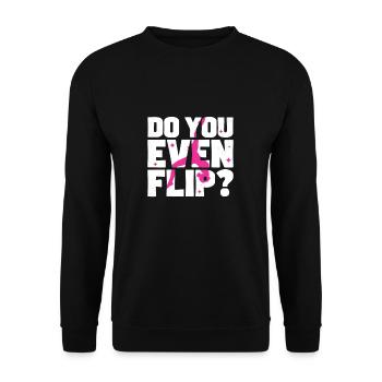 Lustiges Acro-Tanzen: Flipst du sogar für einen - Unisex Pullover - Schwarz - Vorne - Alina (178cm) & Michal (187cm)