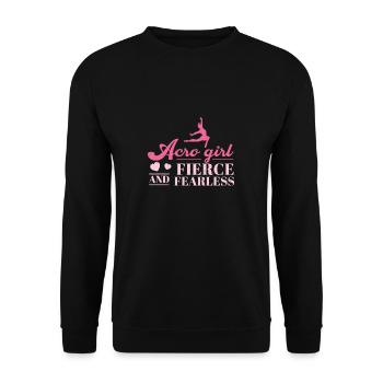 Fantastisches Acro Girl Fierce And Fearless für - Unisex Pullover - Schwarz - Vorne - Alina (178cm) & Michal (187cm)