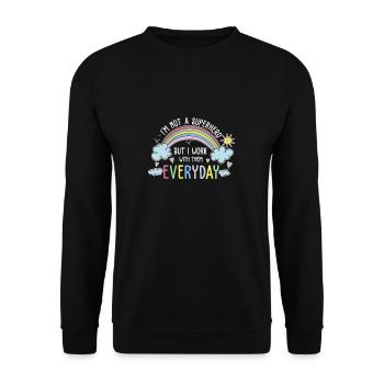 Thérapeute pour enfants Super-héros Fier ergothérapeute - Sweat-shirt Unisexe - noir - Devant - Alina (178cm) & Michal (187cm)