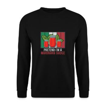 Imaginez que je suis un amateur de sauce tomate - Sweat-shirt Unisexe - noir - Devant - Alina (178cm) & Michal (187cm)