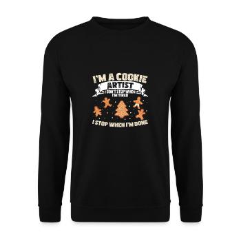 Funny Decorating Cookies Humor For A Cookie - Unisex Sweatshirt - black - Front - Alina (178cm) & Michal (187cm)