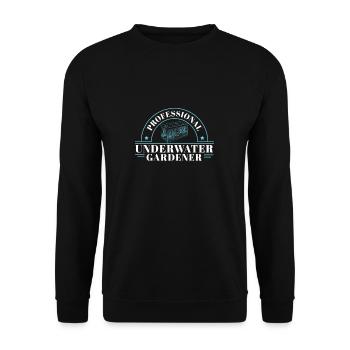 Funny professional underwater gardener for - Unisex Sweatshirt - black - Front - Alina (178cm) & Michal (187cm)