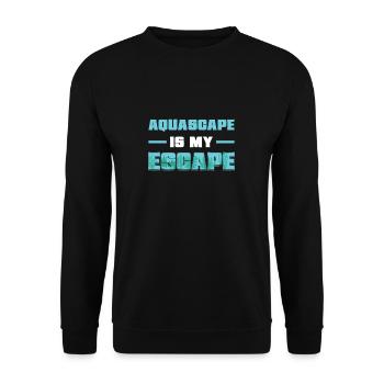 Funny Aquascape is my Escape Aquascaper - Unisex Sweatshirt - black - Front - Alina (178cm) & Michal (187cm)