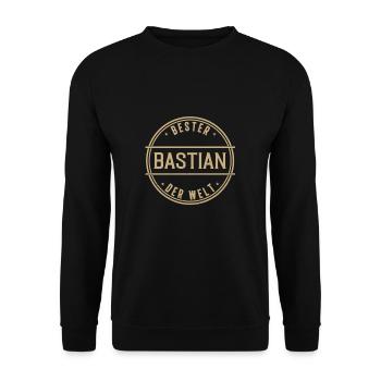Bester Bastian Der Welt Lustiges Männer Namen - Unisex Pullover - Schwarz - Vorne - Alina (178cm) & Michal (187cm)