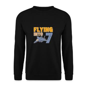 Voler dans 7 avions de chasse 7e anniversaire 7e anniversaire - Sweat-shirt Unisexe - noir - Devant - Alina (178cm) & Michal (187cm)