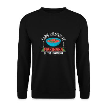 I Love The Smell Of Italian Food Tomato Marinara - Unisex Sweatshirt - black - Front - Alina (178cm) & Michal (187cm)