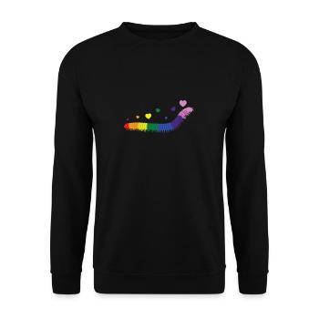 Fantastic rainbow centipede for gays - Unisex Sweatshirt - black - Front - Alina (178cm) & Michal (187cm)