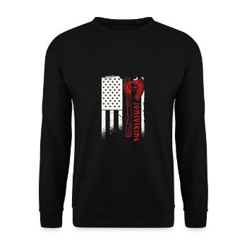 Viking Jomsviking Drapeau américain Jomsviking - Sweat-shirt Unisexe - noir - Devant - Alina (178cm) & Michal (187cm)