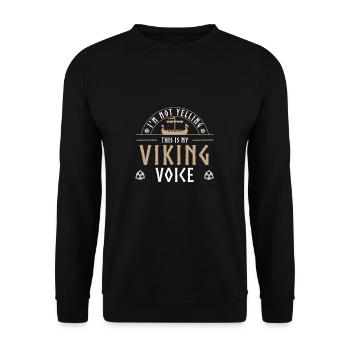 Viking Ceci est ma voix viking Jomsviking - Sweat-shirt Unisexe - noir - Devant - Alina (178cm) & Michal (187cm)
