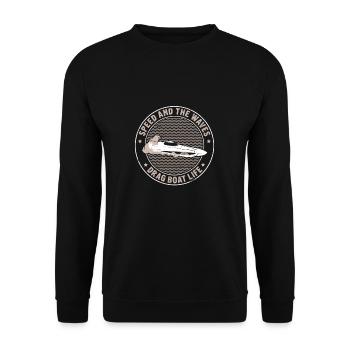 Superbe bateau de traînée pour Speedboat Racing - Sweat-shirt Unisexe - noir - Devant - Alina (178cm) & Michal (187cm)