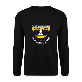 Versicherungsagent I've Got You Protected Funny - Unisex Pullover - Schwarz - Vorne - Alina (178cm) & Michal (187cm)