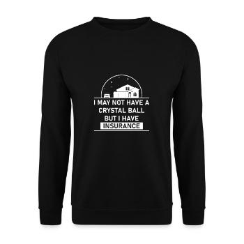 Agent d’assurance Boule de cristal Assurance vie amusante - Sweat-shirt Unisexe - noir - Devant - Alina (178cm) & Michal (187cm)