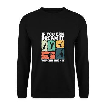 Tricking Dream It Trick It Funny - Sweat-shirt Unisexe - noir - Devant - Alina (178cm) & Michal (187cm)