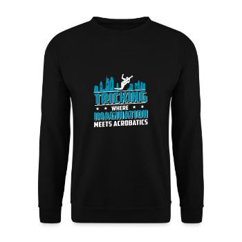 Tromper l’imagination rencontre l’acrobatie - Sweat-shirt Unisexe - noir - Devant - Alina (178cm) & Michal (187cm)