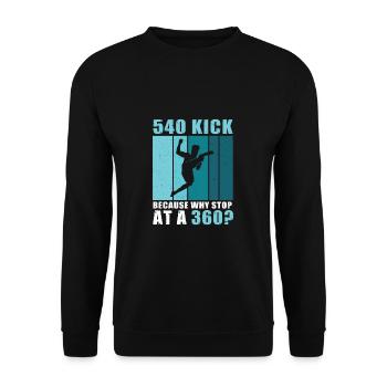 Tricking 540 Kick Fun Freestyle Acrobaties - Sweat-shirt Unisexe - noir - Devant - Alina (178cm) & Michal (187cm)