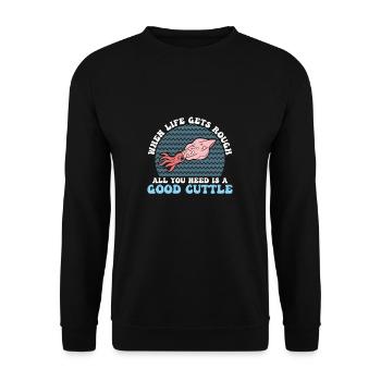 Funny, when life gets hard All that you do - Unisex Sweatshirt - black - Front - Alina (178cm) & Michal (187cm)