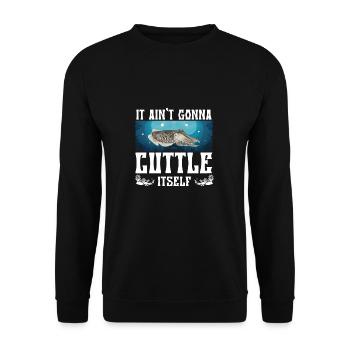 Funny that it doesn't cut itself apart - Unisex Sweatshirt - black - Front - Alina (178cm) & Michal (187cm)
