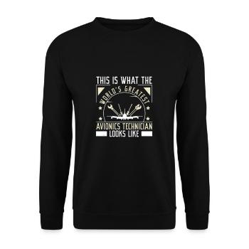 Fantastic, this is what the world's best - Unisex Sweatshirt - black - Front - Alina (178cm) & Michal (187cm)