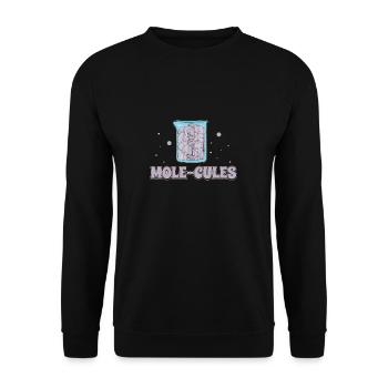 Drôles de taupes Problèmes de taupe Une taupe de chimie - Sweat-shirt Unisexe - noir - Devant - Alina (178cm) & Michal (187cm)