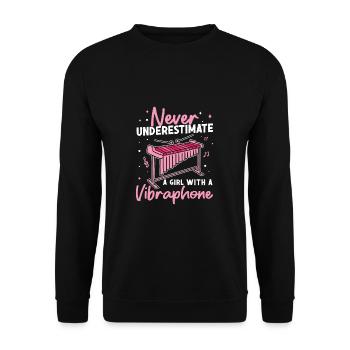 Ne sous-estimez jamais une glacière pour fille - Sweat-shirt Unisexe - noir - Devant - Alina (178cm) & Michal (187cm)