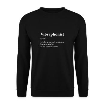 Lustige Vibraphonisten-Definition für - Unisex Pullover - Schwarz - Vorne - Alina (178cm) & Michal (187cm)