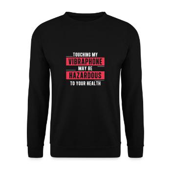 Lustiges Berühren meines Vibraphons kann - Unisex Pullover - Schwarz - Vorne - Alina (178cm) & Michal (187cm)