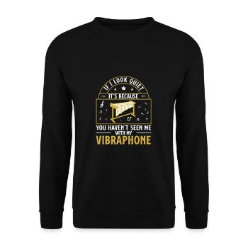 Lustiges Vibraphoninstrument für Marimbaspieler - Unisex Pullover - Schwarz - Vorne - Alina (178cm) & Michal (187cm)
