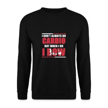 Rowing machine Don't Always Do Cardio Funny - Unisex Sweatshirt - black - Front - Alina (178cm) & Michal (187cm)