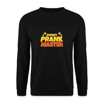 Lustiger Expert Prank Master für Pranksters - Unisex Pullover - Schwarz - Vorne - Alina (178cm) & Michal (187cm)