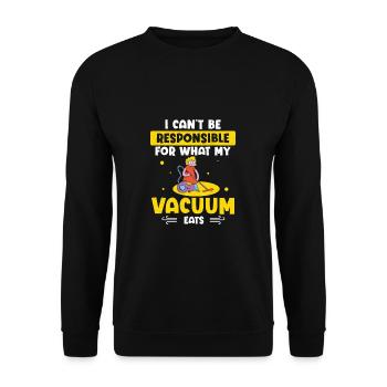 Lustiger Staubsauger für eine Hausreinigerin eines - Unisex Pullover - Schwarz - Vorne - Alina (178cm) & Michal (187cm)