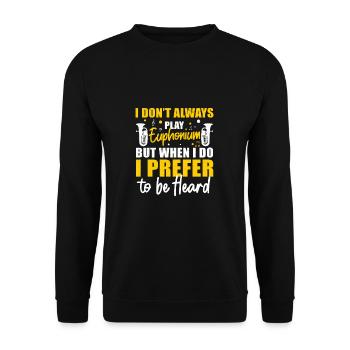 Euphonium i prefer to be heard funnier - Unisex Sweatshirt - black - Front - Alina (178cm) & Michal (187cm)